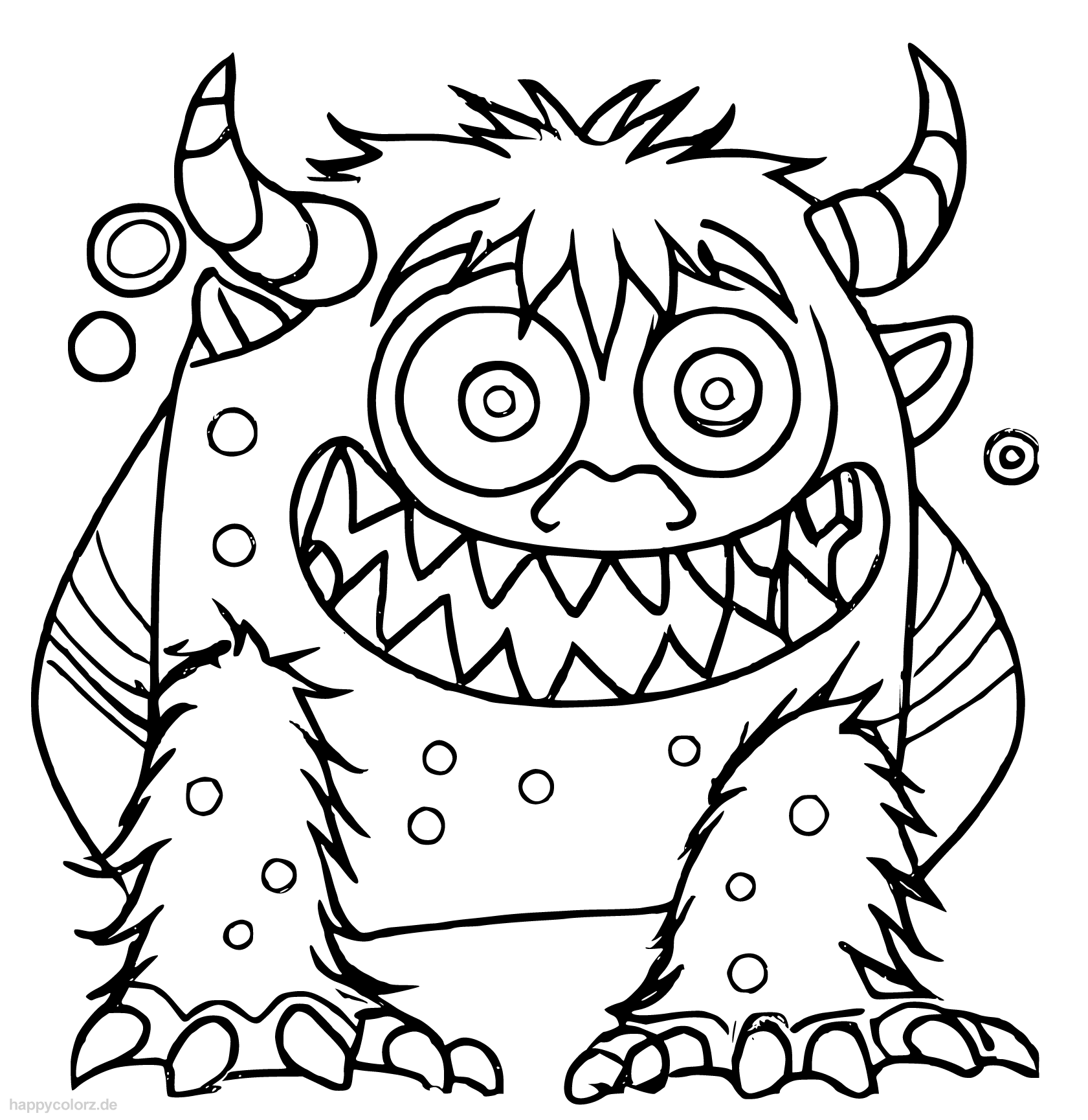 Ausmalbilder Von Monstern Monster Malvorlagen Www happycolorz de