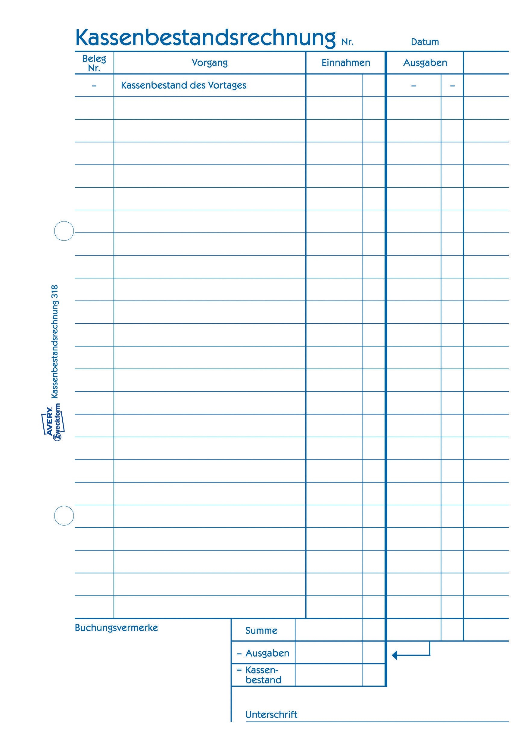 AVERY Zweckform Cash Invoice 318 Different Packaging Units Amazon de Stationery Office Supplies