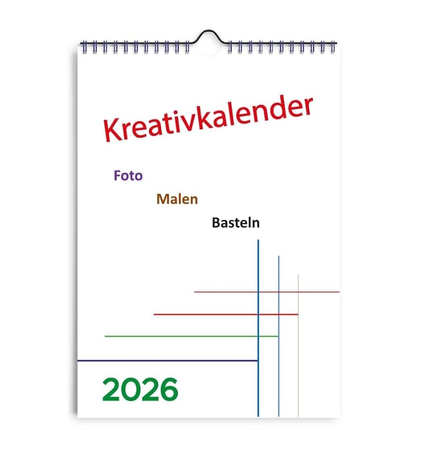 Bastelkalender 2026 DIN A4 Hochformat Zum Basteln Und Selbstgestalten DIY Wei Amazon de B robedarf Schreibwaren