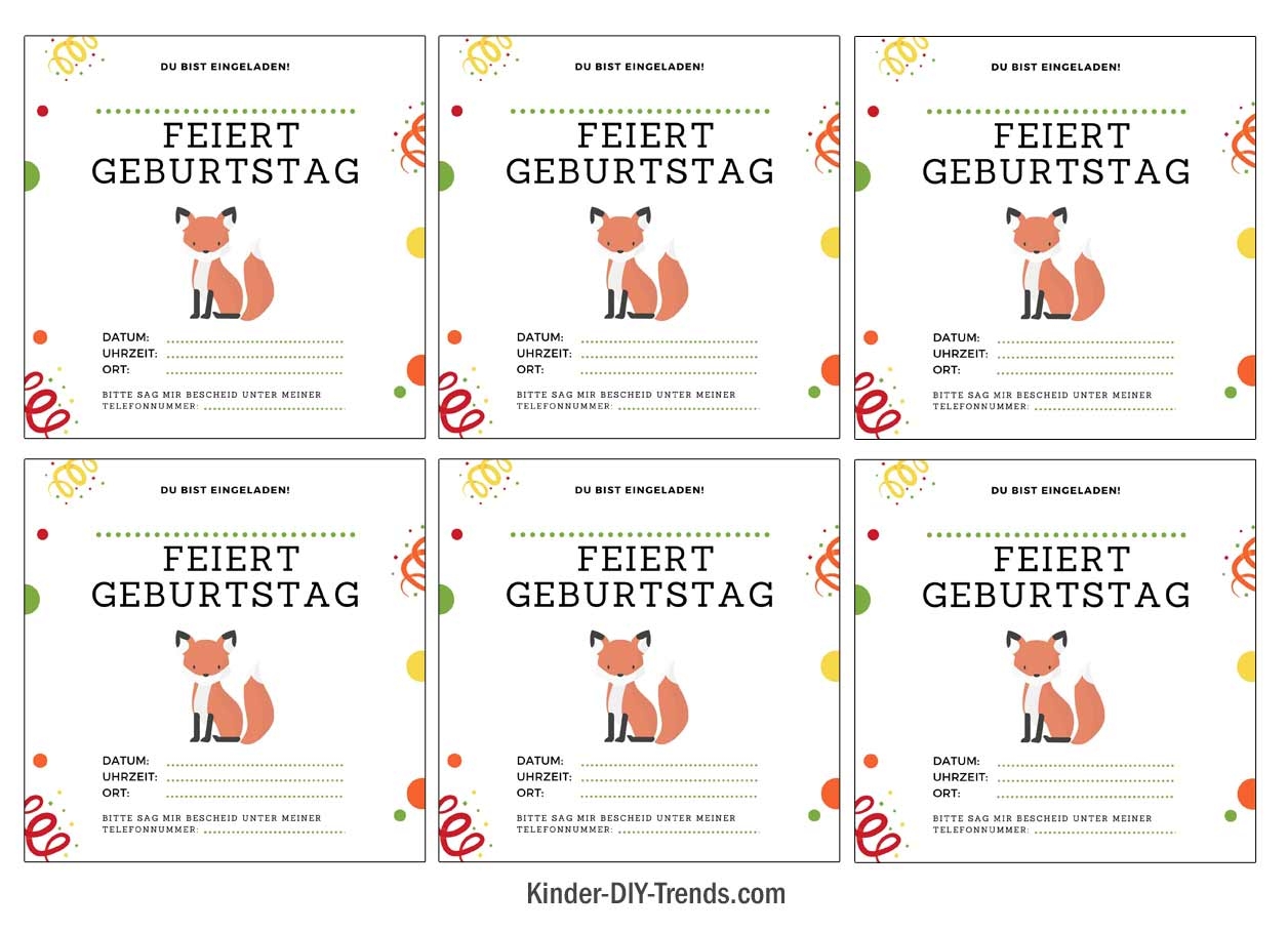 Einladung Zum Ausdrucken Kostenlos