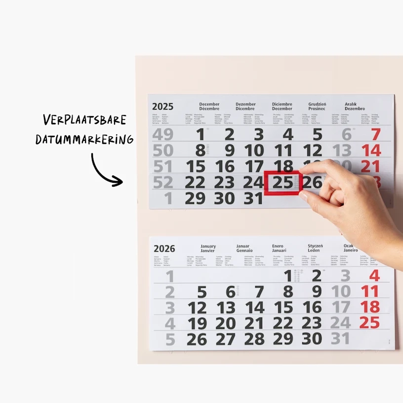 Bedrukte Zakelijke Kalender 2025