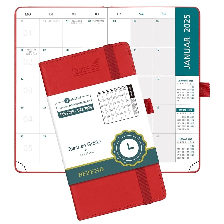 Kalender 2025 2 Seiten