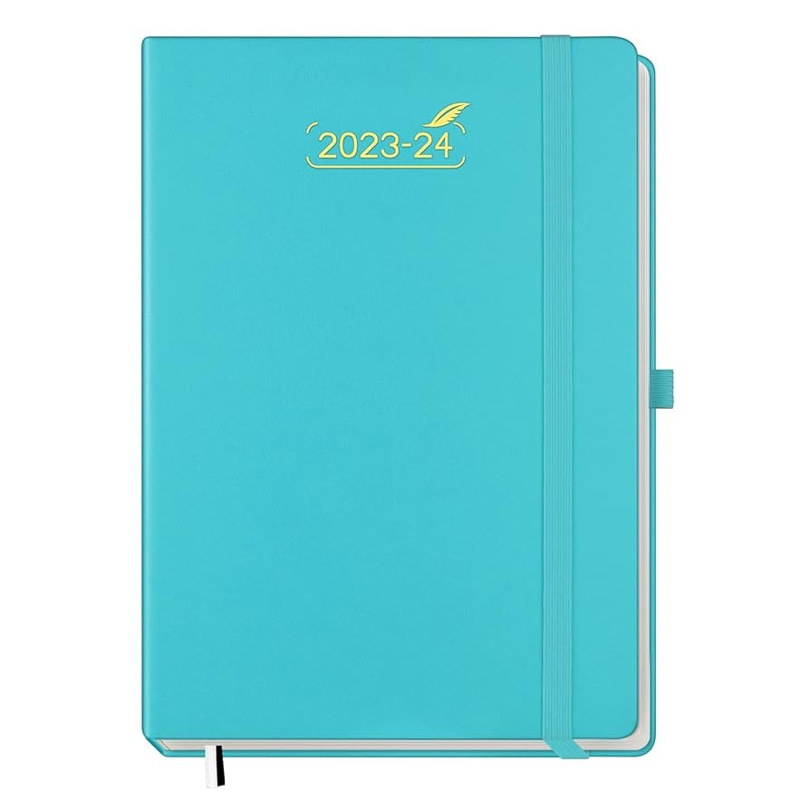 BEZEND Planer 2024 17 Monate Aug 23 Dez 24 Kalender 14 7 Cm X 21 6 Cm Tageskalender Wochen Und Monatskalender Mit Stifthalter Hardcover Himmelblau Amazon de B robedarf Schreibwaren