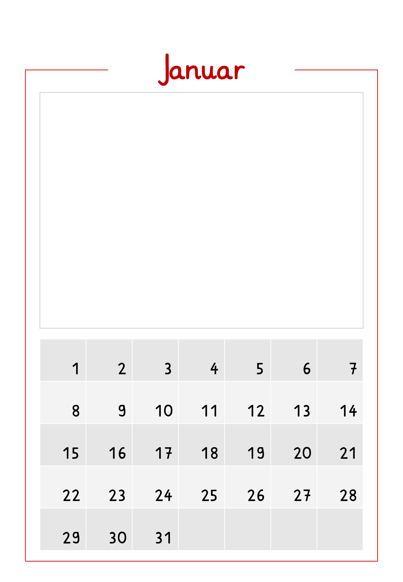 Blanko Dauerkalender Zum Selbstgestalten Unterrichtsmaterial Im Fach Fach bergreifendes