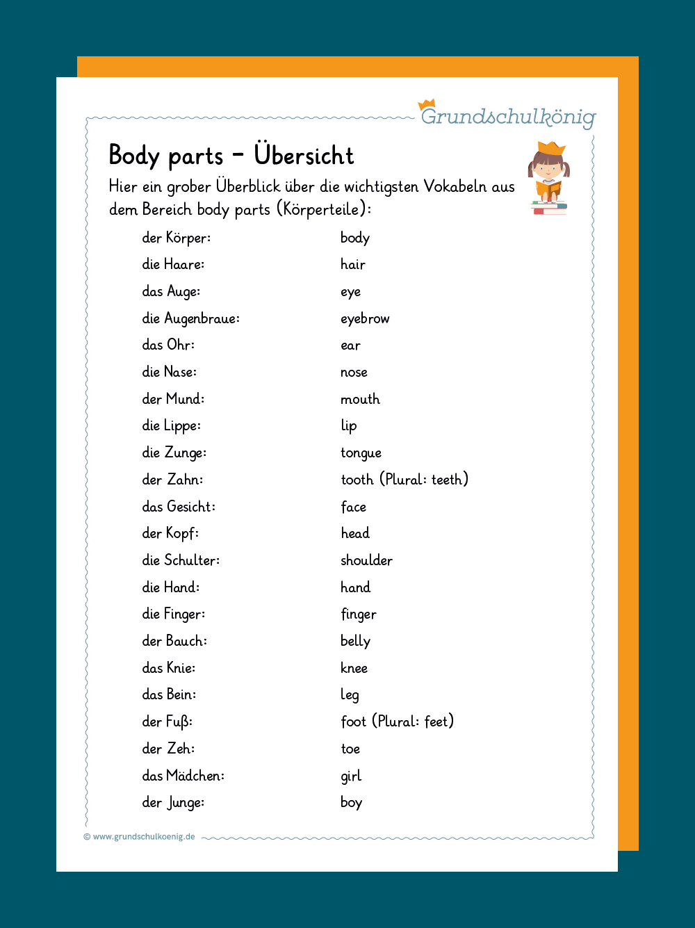 Englisch Für Kinder Arbeitsblätter