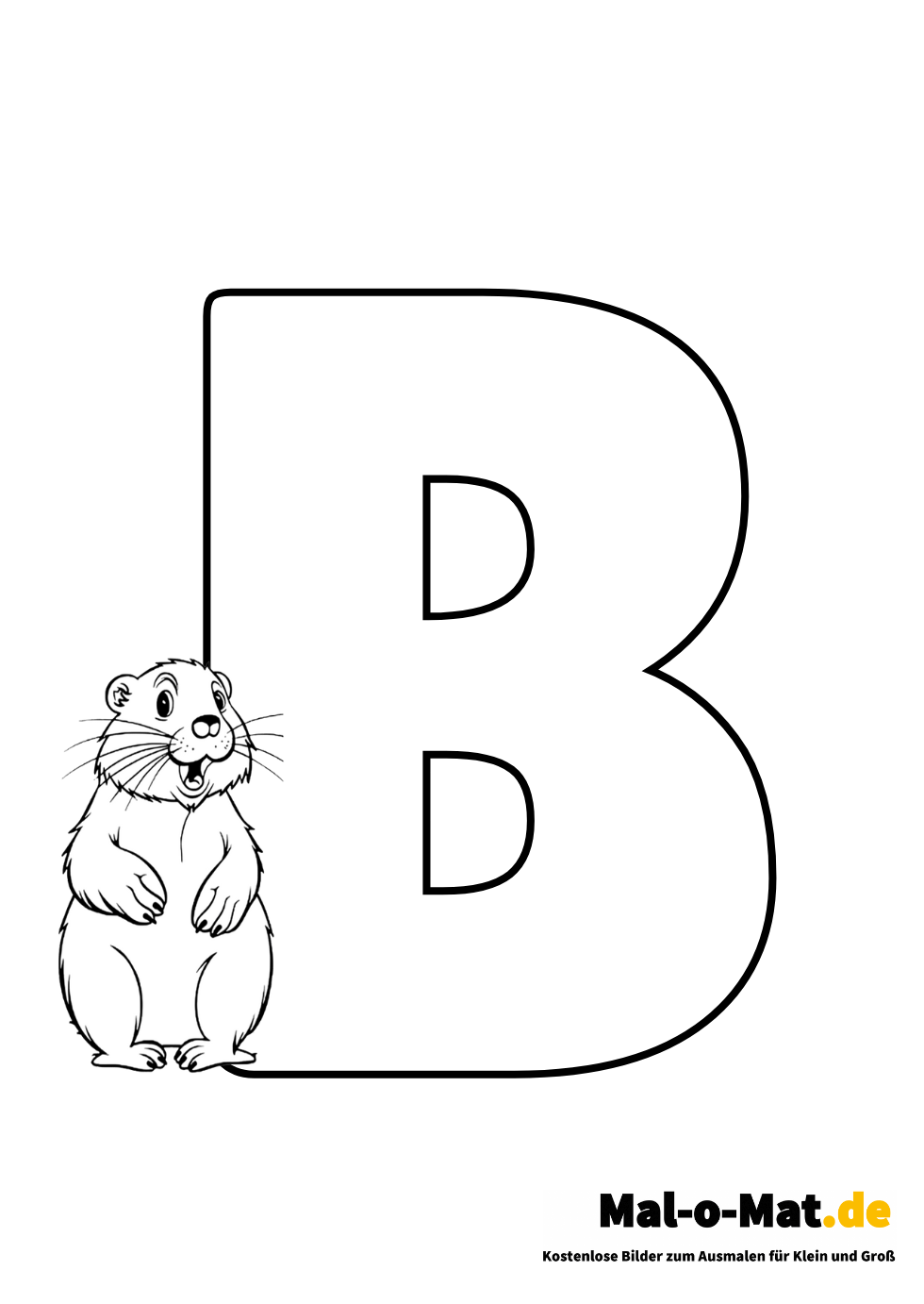 Buchstabe B Ausmalbild Kostenlos Herunterladen
