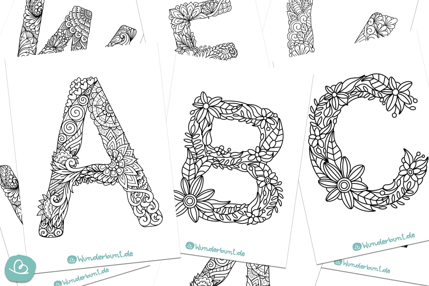 Buchstaben Mandala Vorlagen Zum Ausdrucken Wunderbunt de Buchstaben Mandala Vorlagen Zum Ausdrucken Wunderbunt de