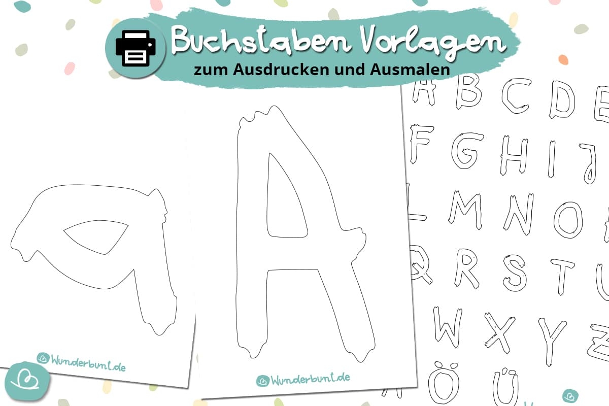 Buchstaben Vorlagen Zum Ausdrucken Wunderbunt de