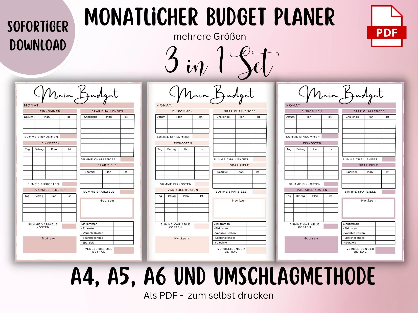 Budgetplaner Kostenlos Zum Ausdrucken