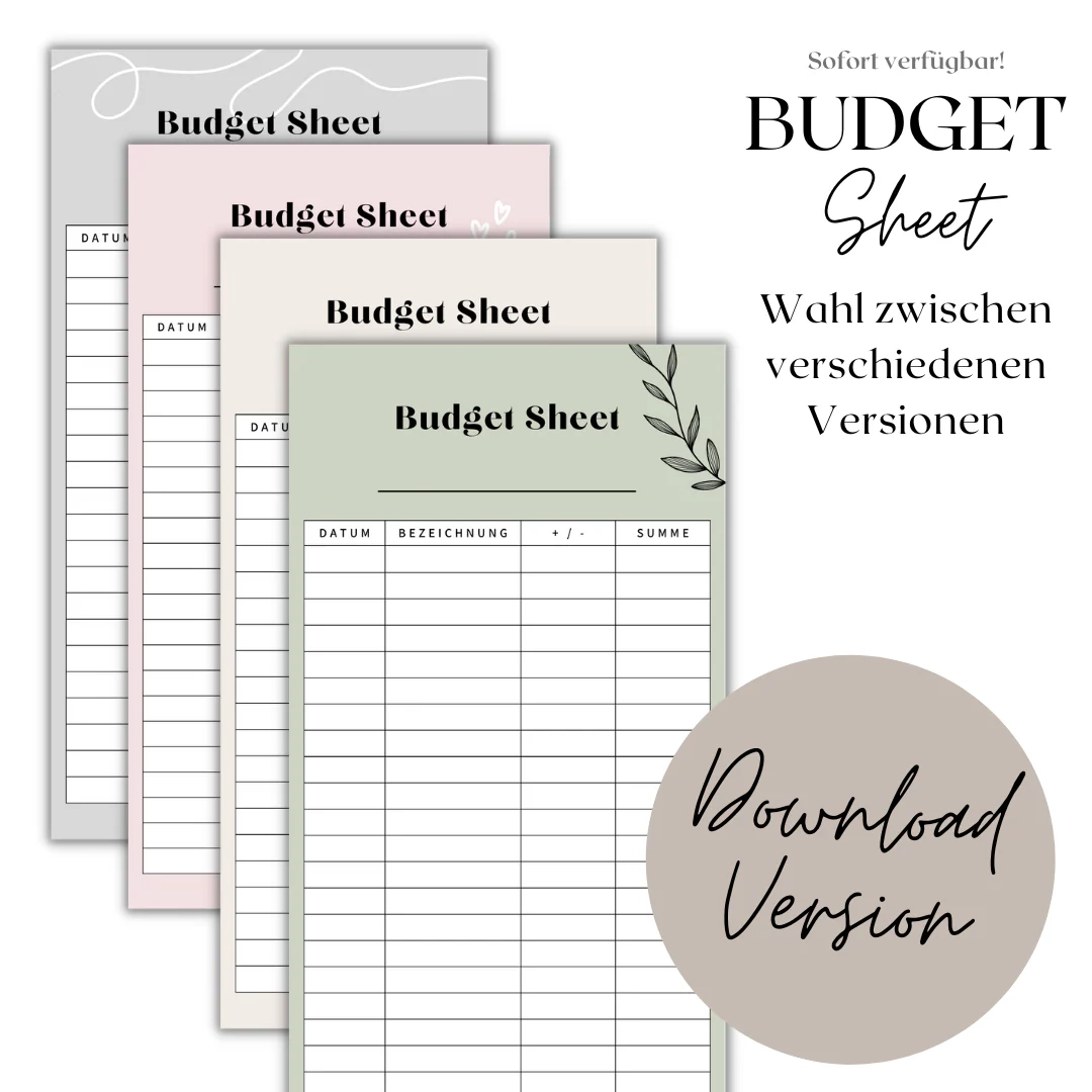Budget Binder Vorlagen Kostenlos