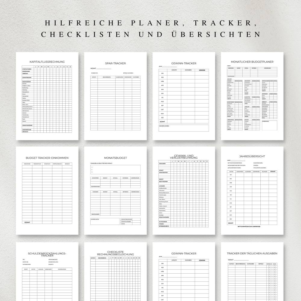 Budget Und Finanzplaner Als PDF In Deutsch A4 A5 25 Minimalistische Planerseiten Zum Ausdrucken Oder Digital Auf Budget Und Finanzplaner Als PDF In Deutsch A4 A5 25 Minimalistische Planerseiten Zum Ausdrucken Oder Digital Auf