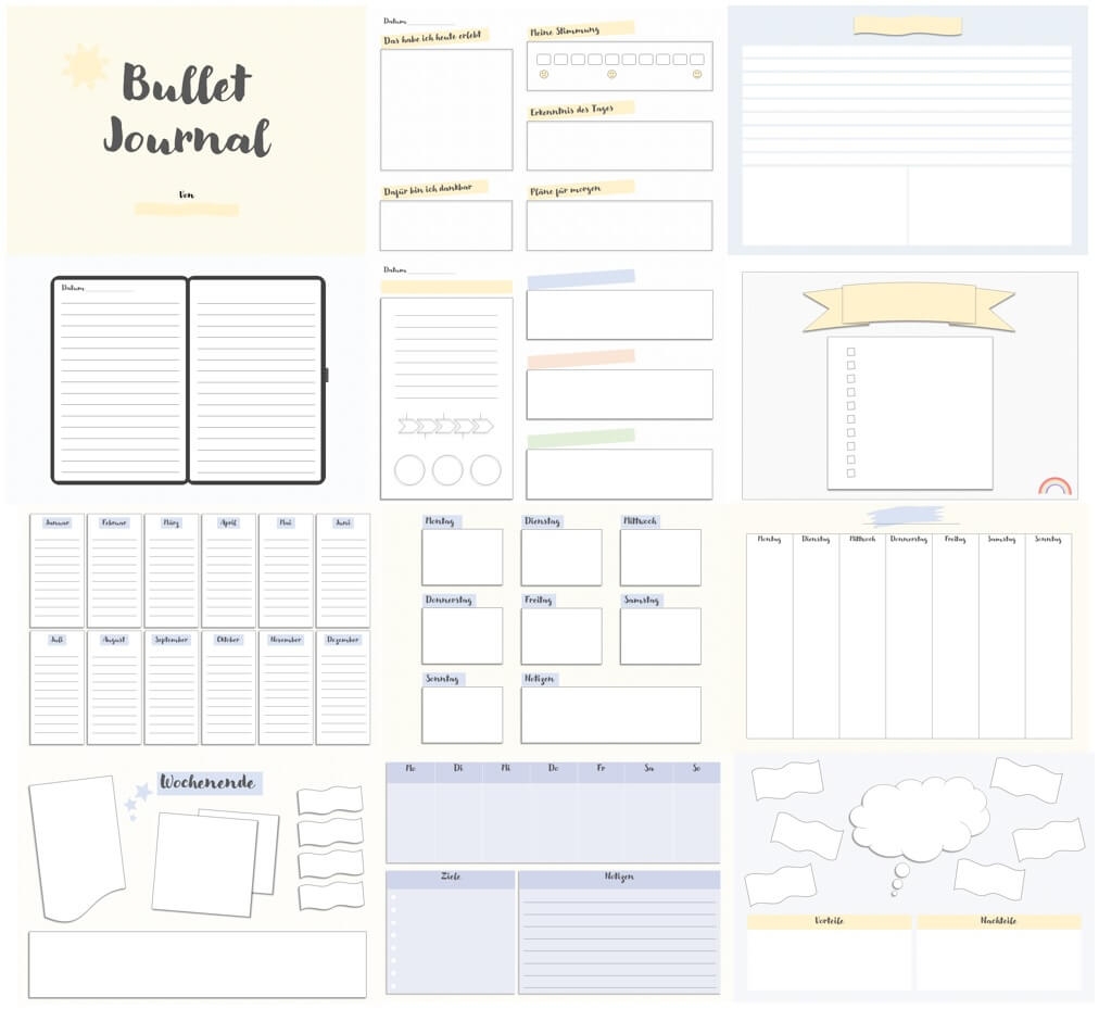 Kostenlose Bullet Journal Vorlagen Zum Ausdrucken