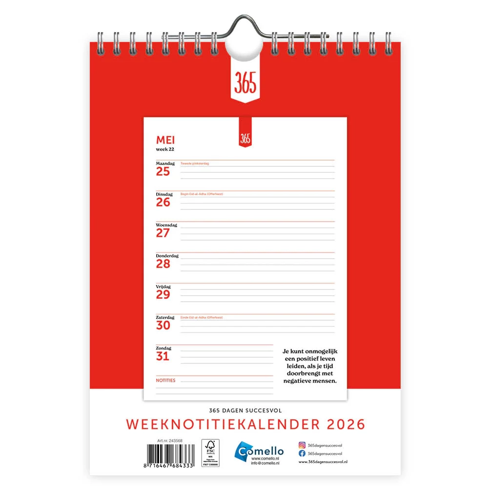 Buy 365 Days Successful Weekly Note Calendar 2026 Simply Online
