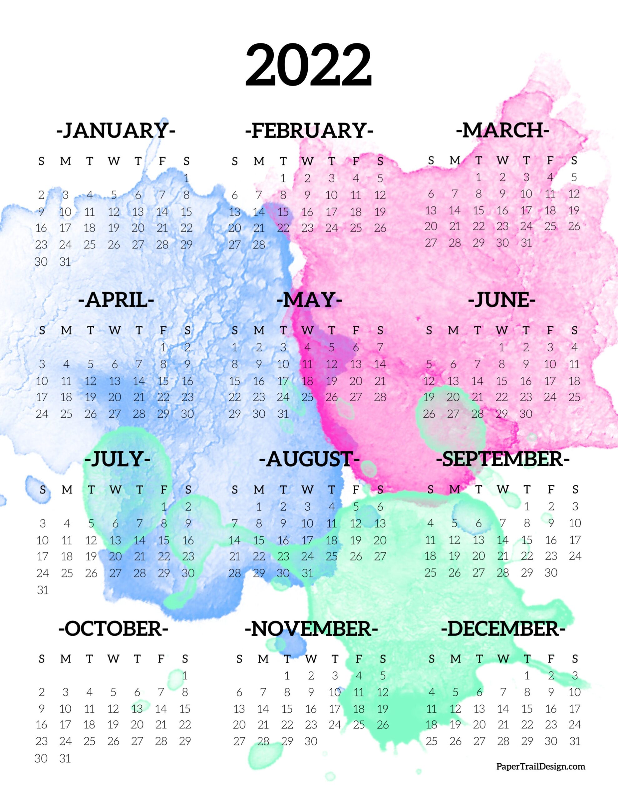 Gratis Kalender 2022 Til Print