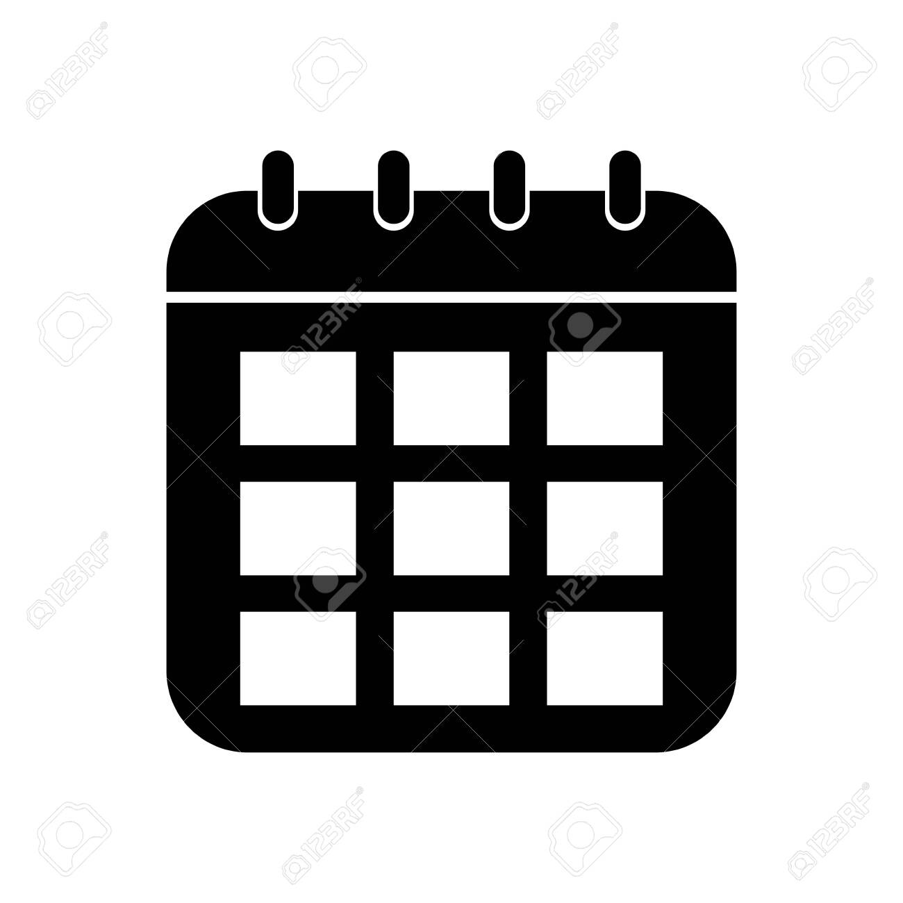 Calendar Silhouette Style Icon Design Planner Time Event Moth Date Day Page Plan And Reminder Theme Vector Illustration Royalty Free SVG Cliparts Vectors And Stock Illustration Image 142249501 