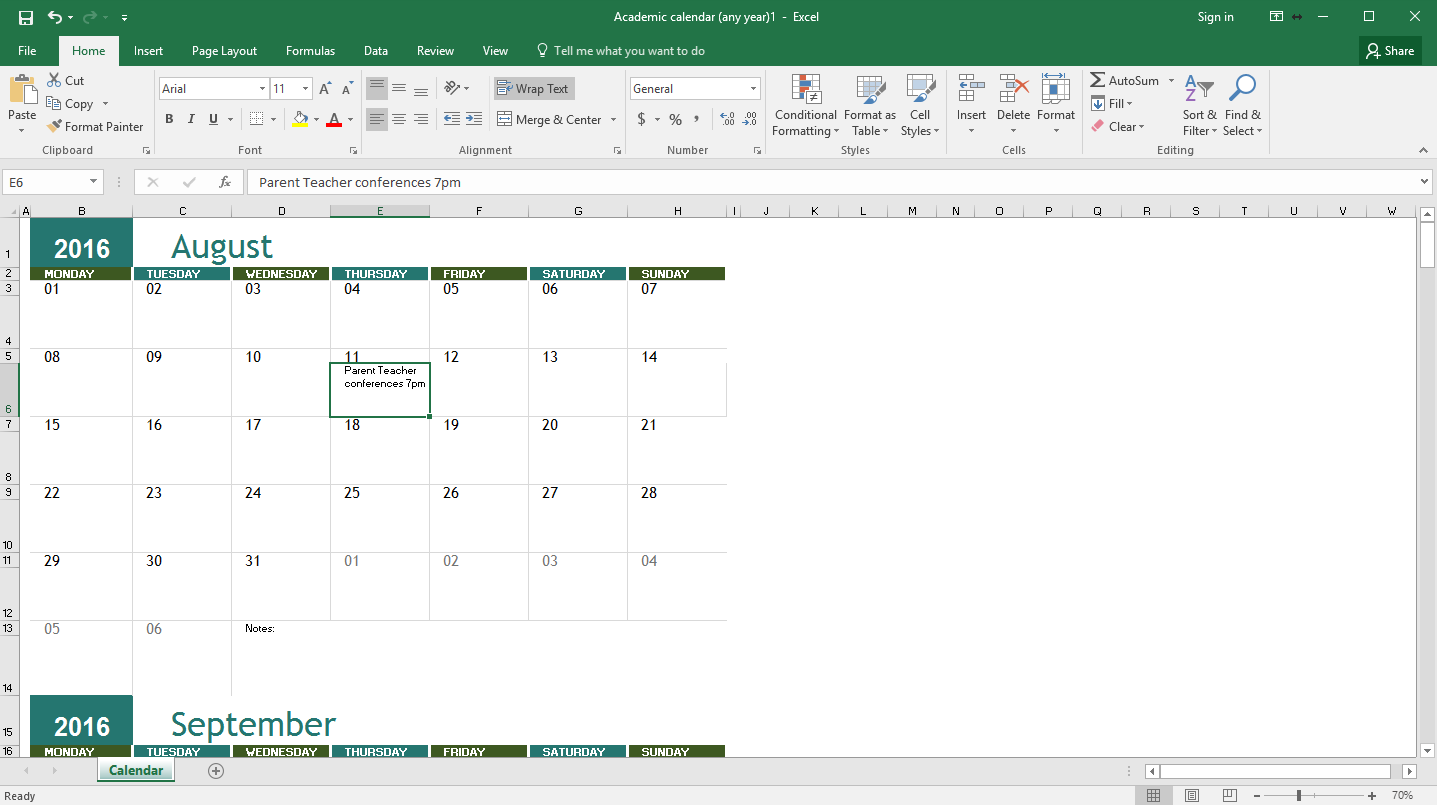Cara Membuat Kalender Di Microsoft Excel Imajinasi Asha