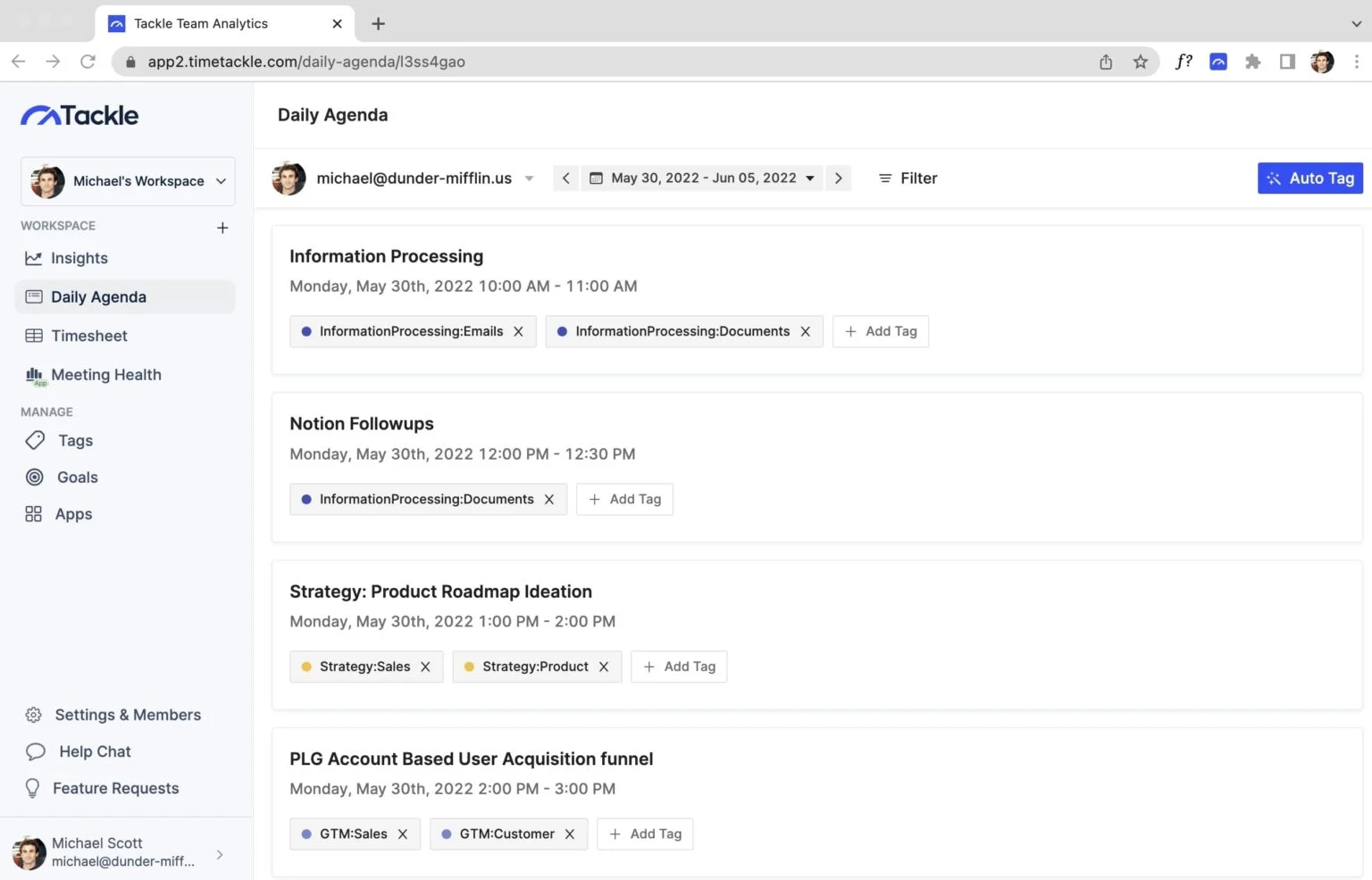 Categorize And Tag Events Feature Tackle