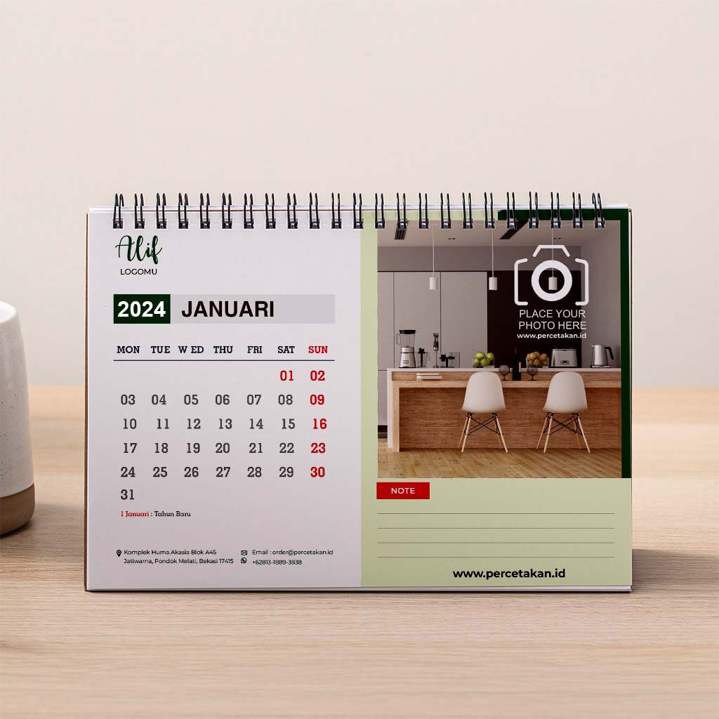 CETAK KALENDER MEJA CUSTOM DIGITAL PRINTING JAKARTA BARAT