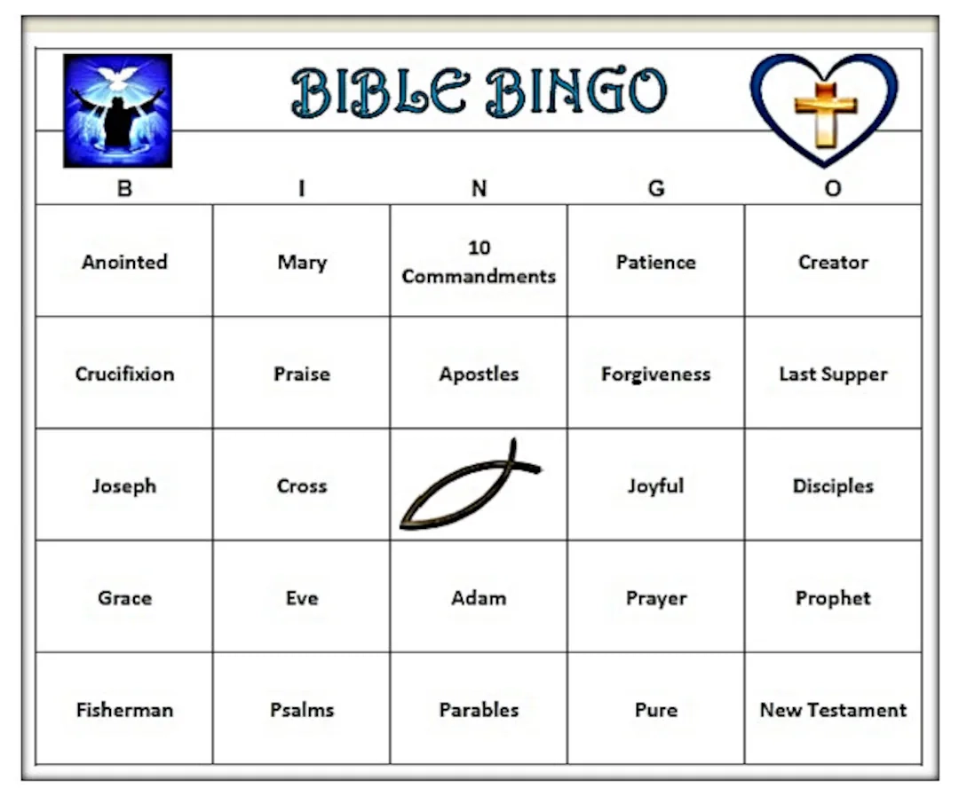 Christliches Bibel Bingo Lustiges Spiel F r Jugendgruppen Kirchliche Veranstaltungen Drucken Und Spielen 60 Einzigartige Bingokarten Etsy de