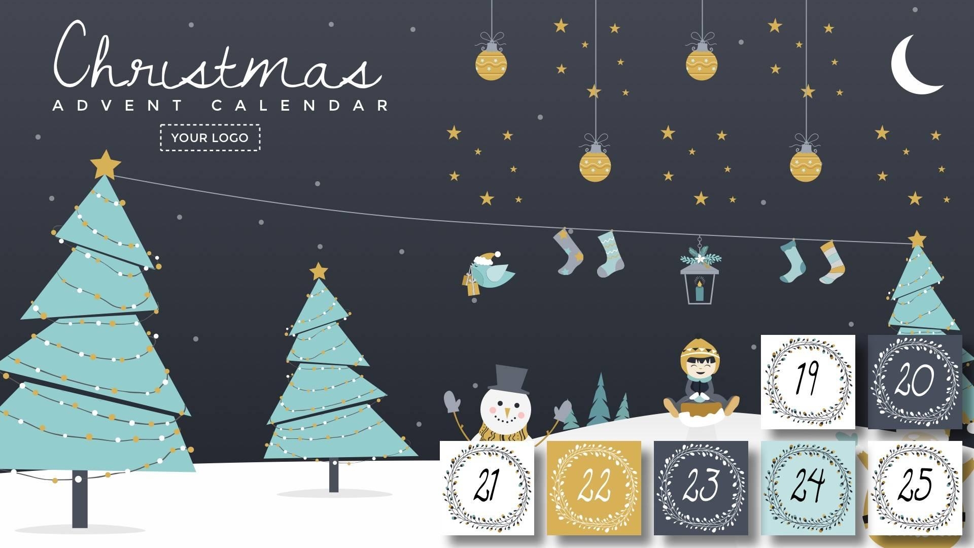 Digital Kalender Med Festive