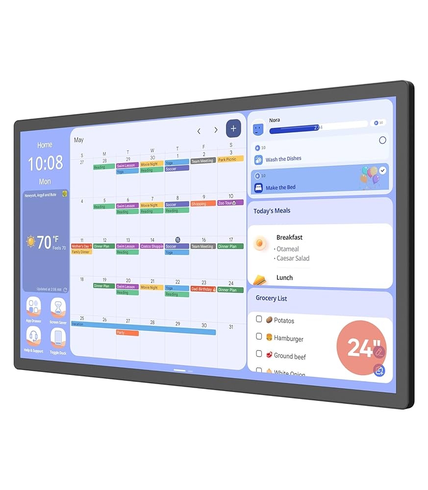 Cozyla Digitaler Kalender 2 61 Cm Wandplaner Touchscreen Aufgabendiagramm Individuelles Armaturenbrett Intelligenter Elektronischer Kalender F r Familienpl ne Mahlzeitenplaner Unterst tzt Amazon de B robedarf Schreibwaren