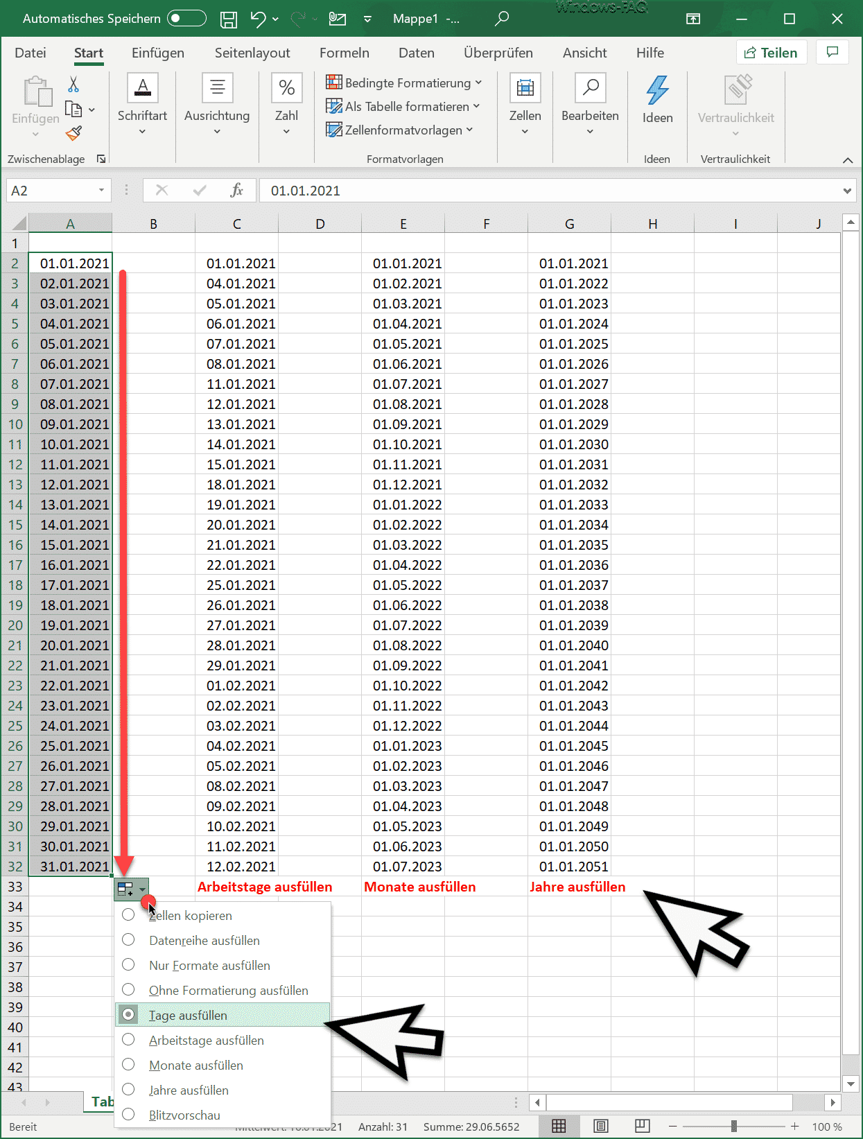 Datumslisten Im Excel Ganz Einfach Erzeugen Windows FAQ