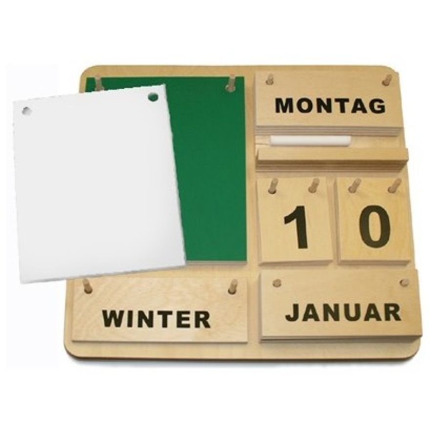 Dauerkalender Aus Holz Kalender Creativ Mit Tafel Block Kindergarten Wertprodukte