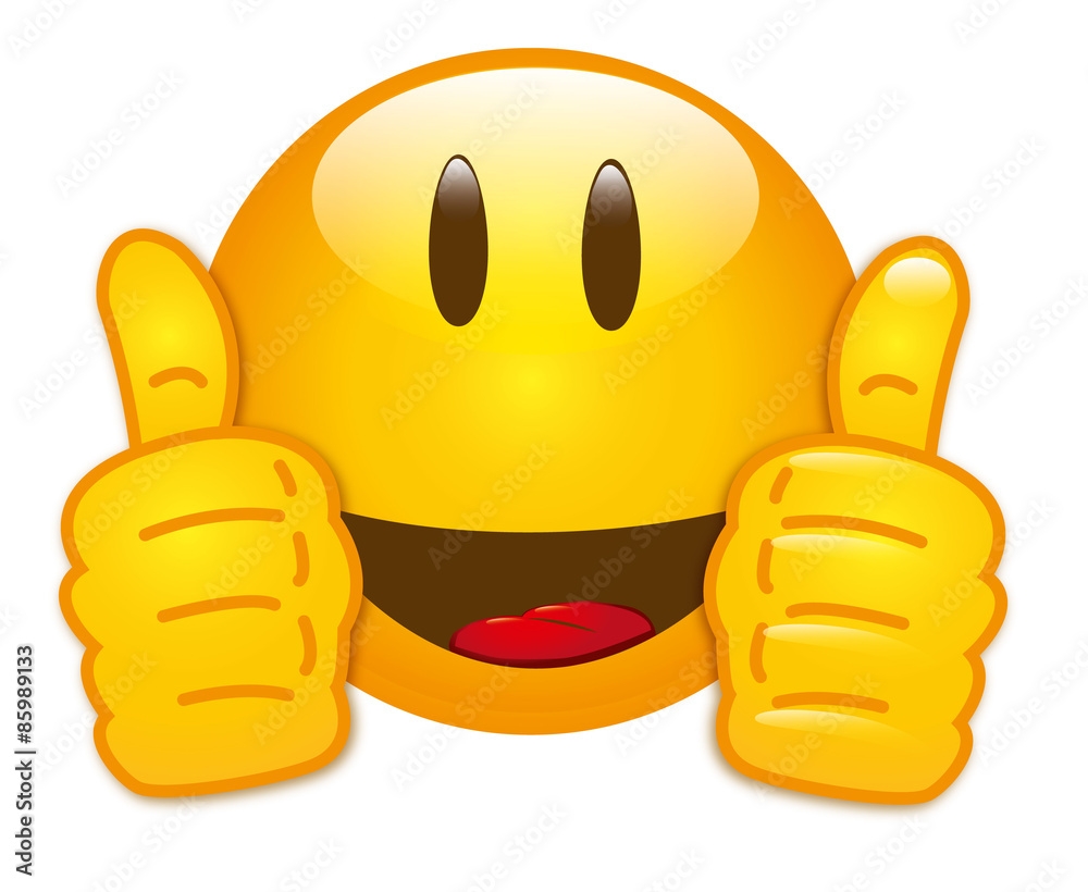 Daumen Hoch Smiley Stock Vector Adobe Stock