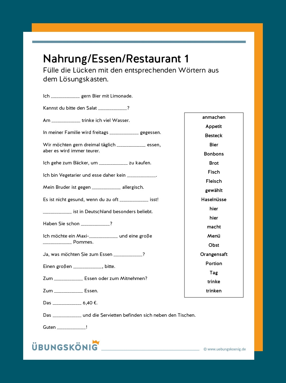 DAF Arbeitsblätter Kostenlos Deutsch