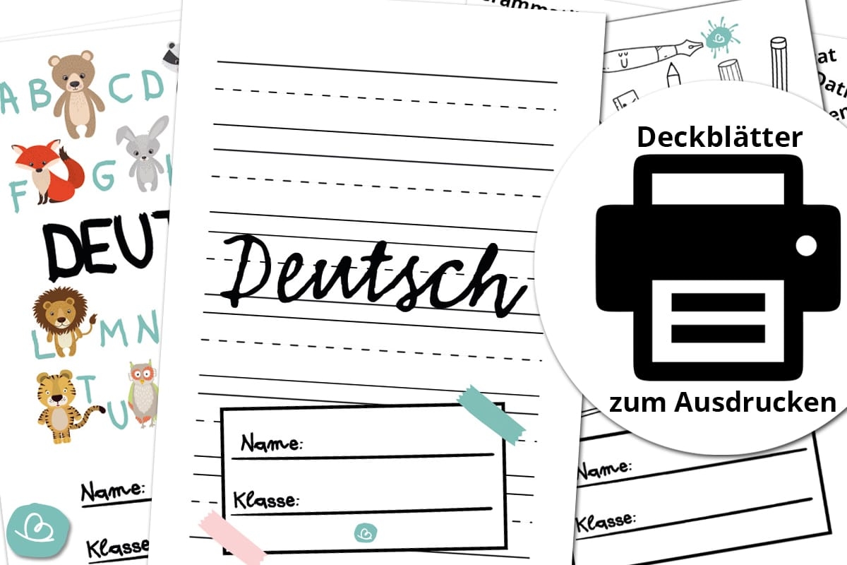 Deckbl tter F r Deutsch 8 Vorlagen Zum Ausdrucken Wunderbunt de