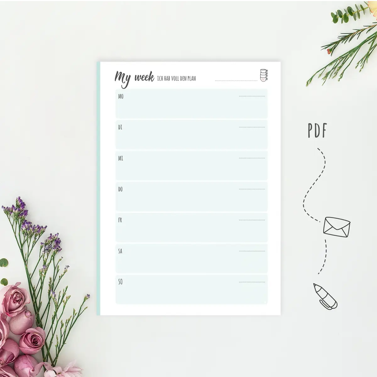 Dein Weekly Planner Als PDF Digital Oder Zum Ausdrucken