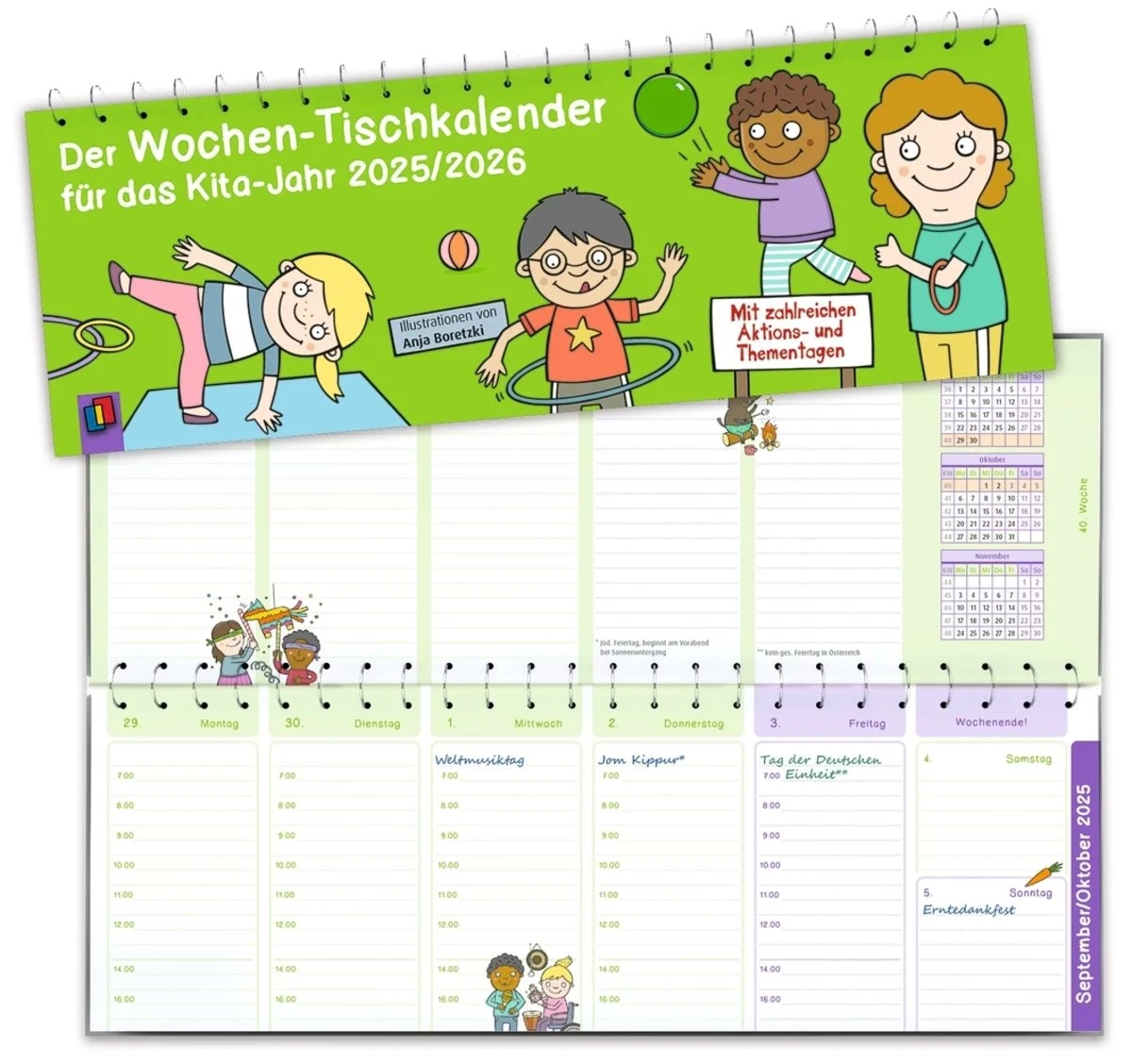 Der Wochen Tischkalender F r Das Kita Jahr 2025 2026 Kaufen