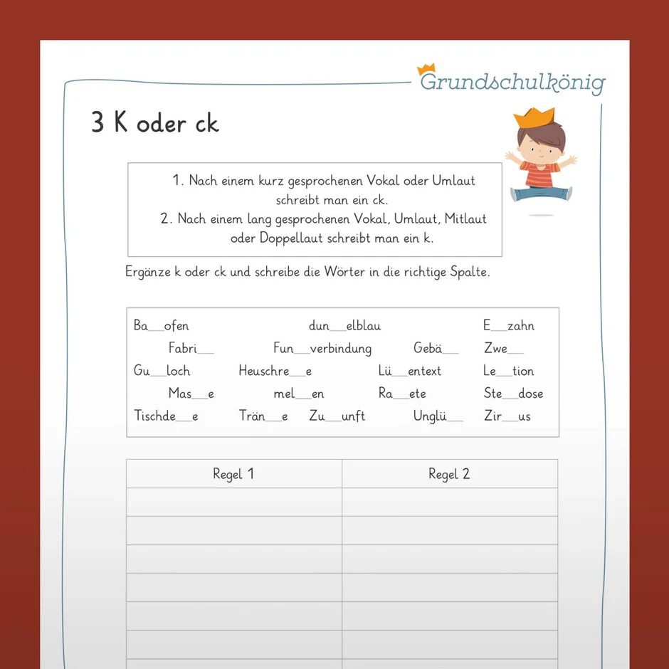 4. Klasse Deutsch Arbeitsblätter