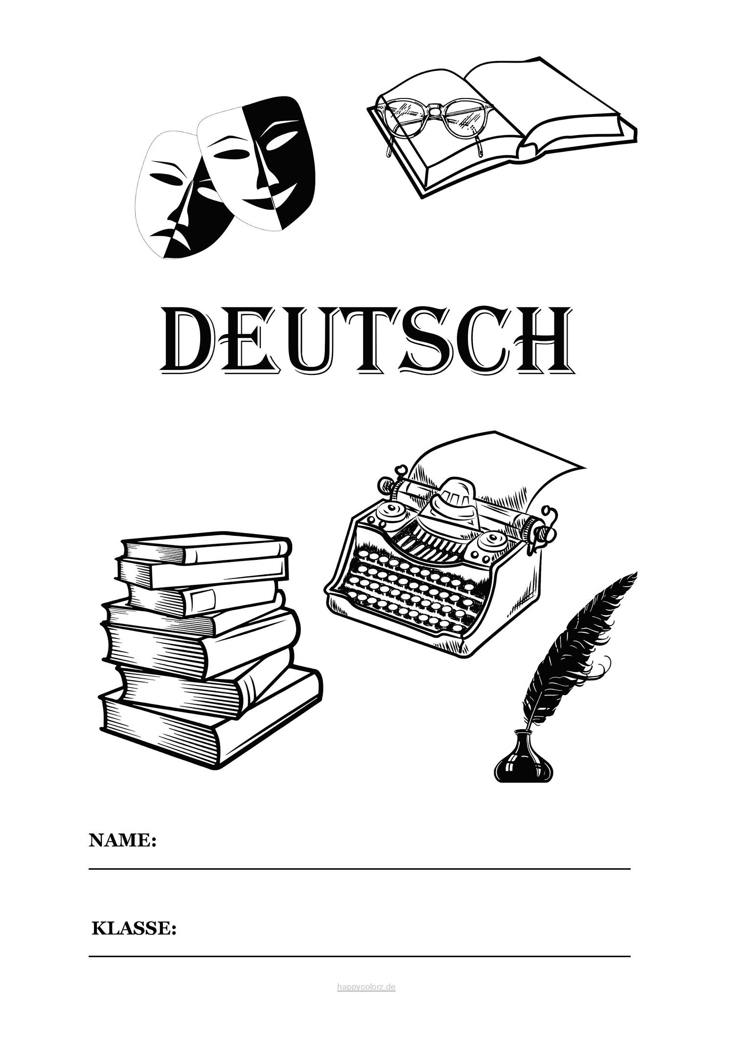 Deutsch Deckblatt Deckbl tter F r Deutsch Als PDF Www happycolorz de