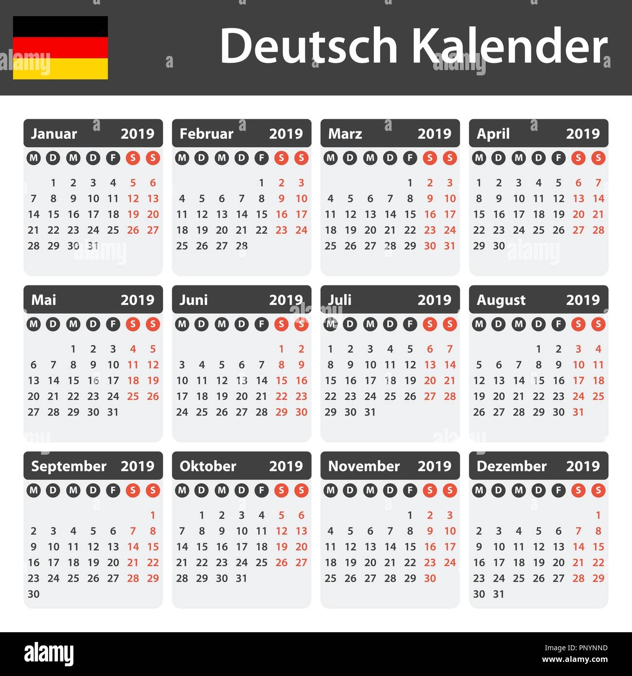 Kalender Deutschland 2019