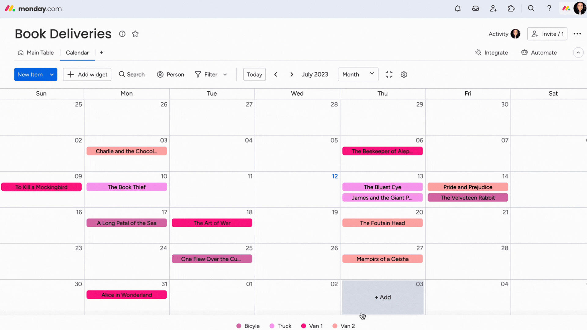 Kalender Ansicht Kalenderwochen