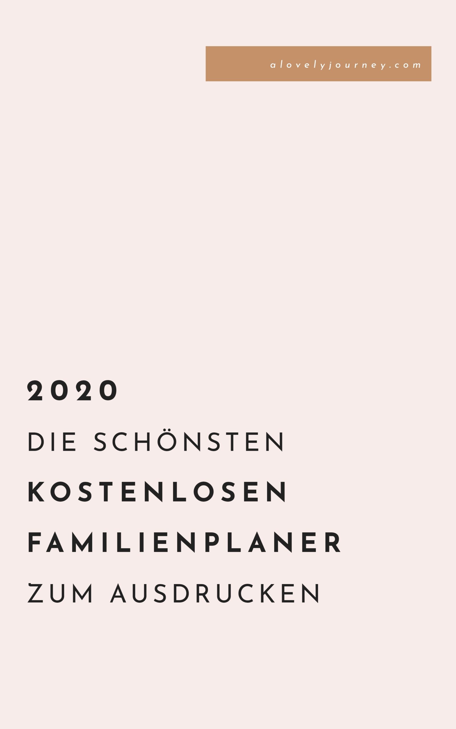 Die Sch nsten Familienplaner 2020 Einfach Kostenlos Ausdrucken