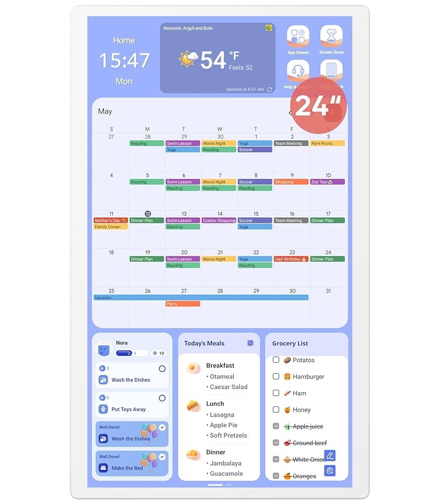 Digitaler Wand Familienkalender