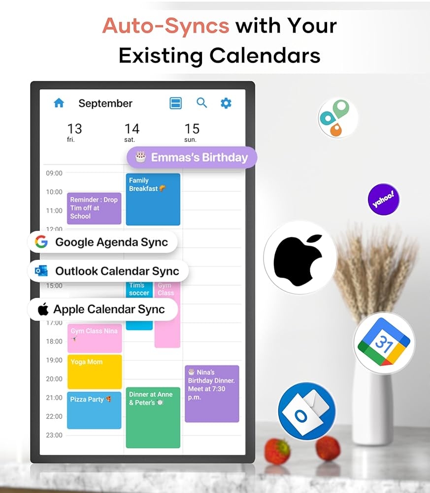 Digital Calendar Cozyla Kalender 55 9 Cm Digitaler Kalender Wand Touchscreen Aufgabendiagramm To Do Liste Notizblock Digitaler Familienkalender Elektronischer Calendar Reviews