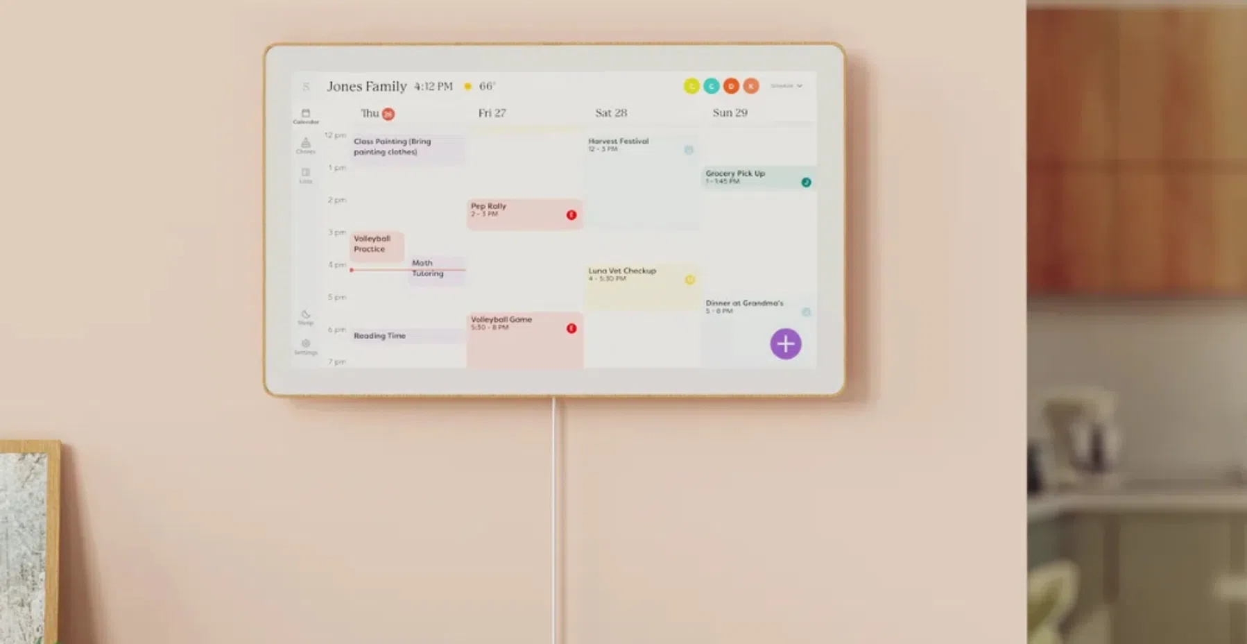 Dit Enorme Touchscreen Is Een Moderne Kalender Voor Het Hele Gezin