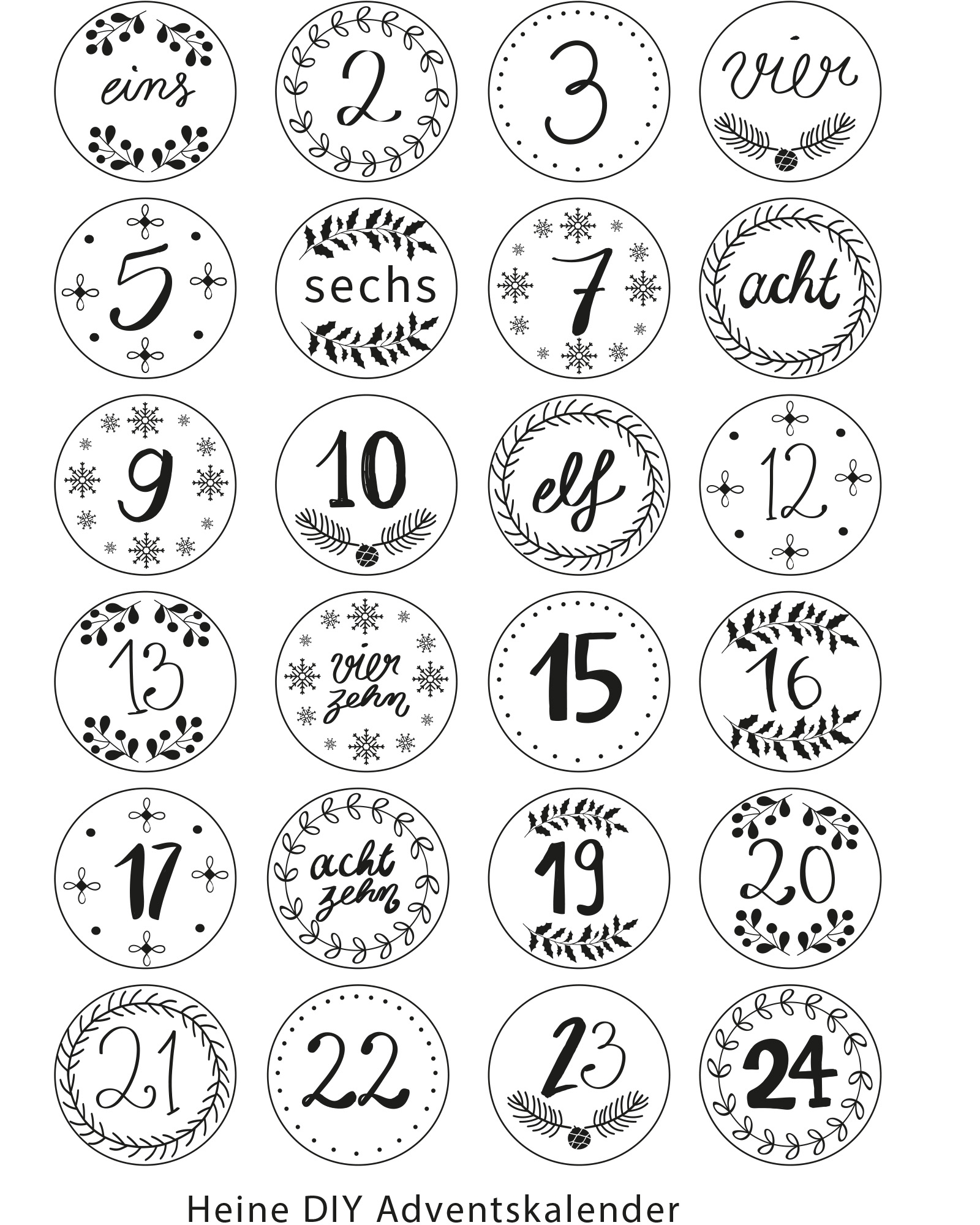 DIY Adventskalender Kostenlose Adventskalenderzahlen Zum Ausdrucken Styles Stories Der Lifestyle Living Blog Von Heine