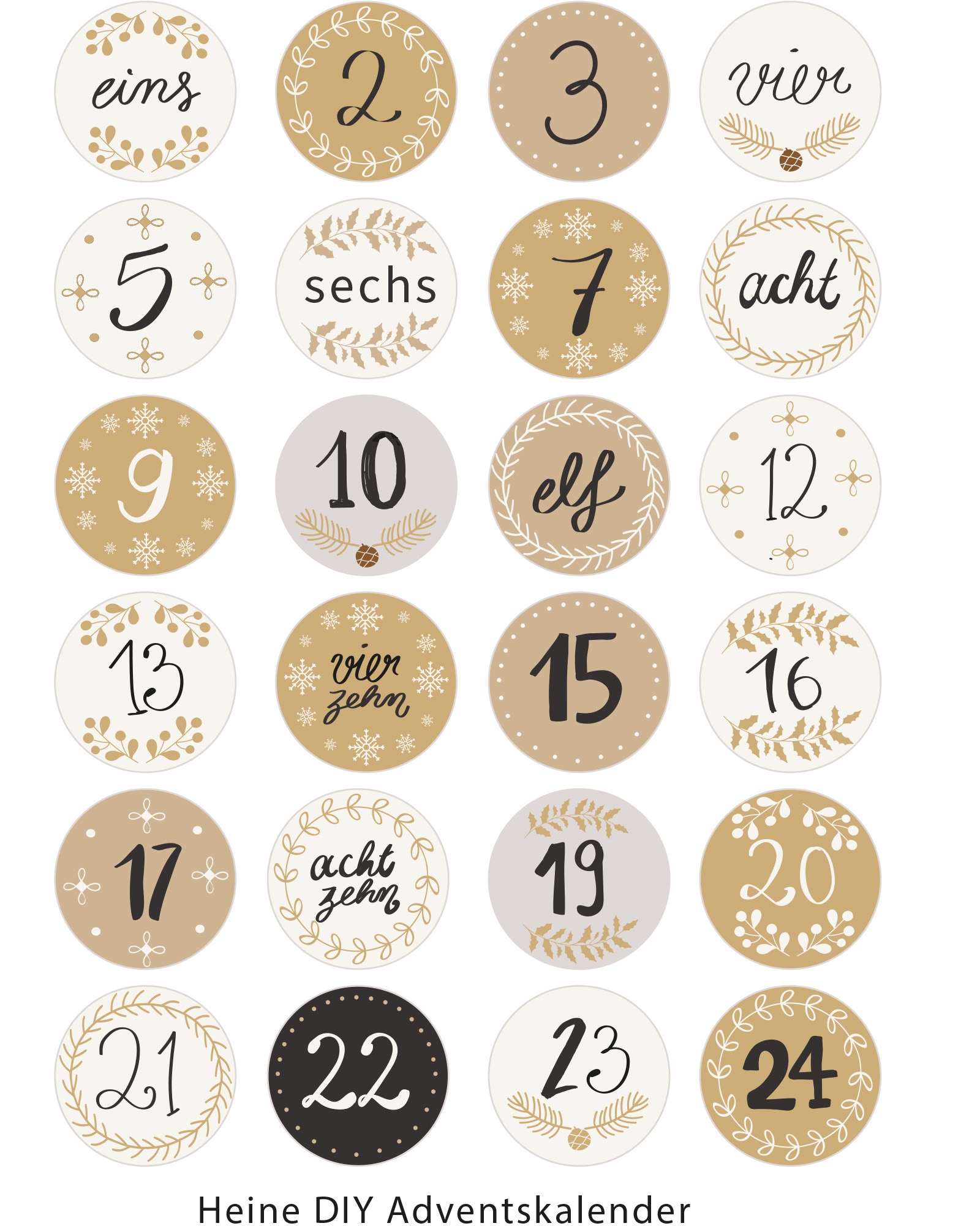DIY Adventskalender Kostenlose Adventskalenderzahlen Zum Ausdrucken Styles Stories Der Lifestyle Living Blog Von Heine