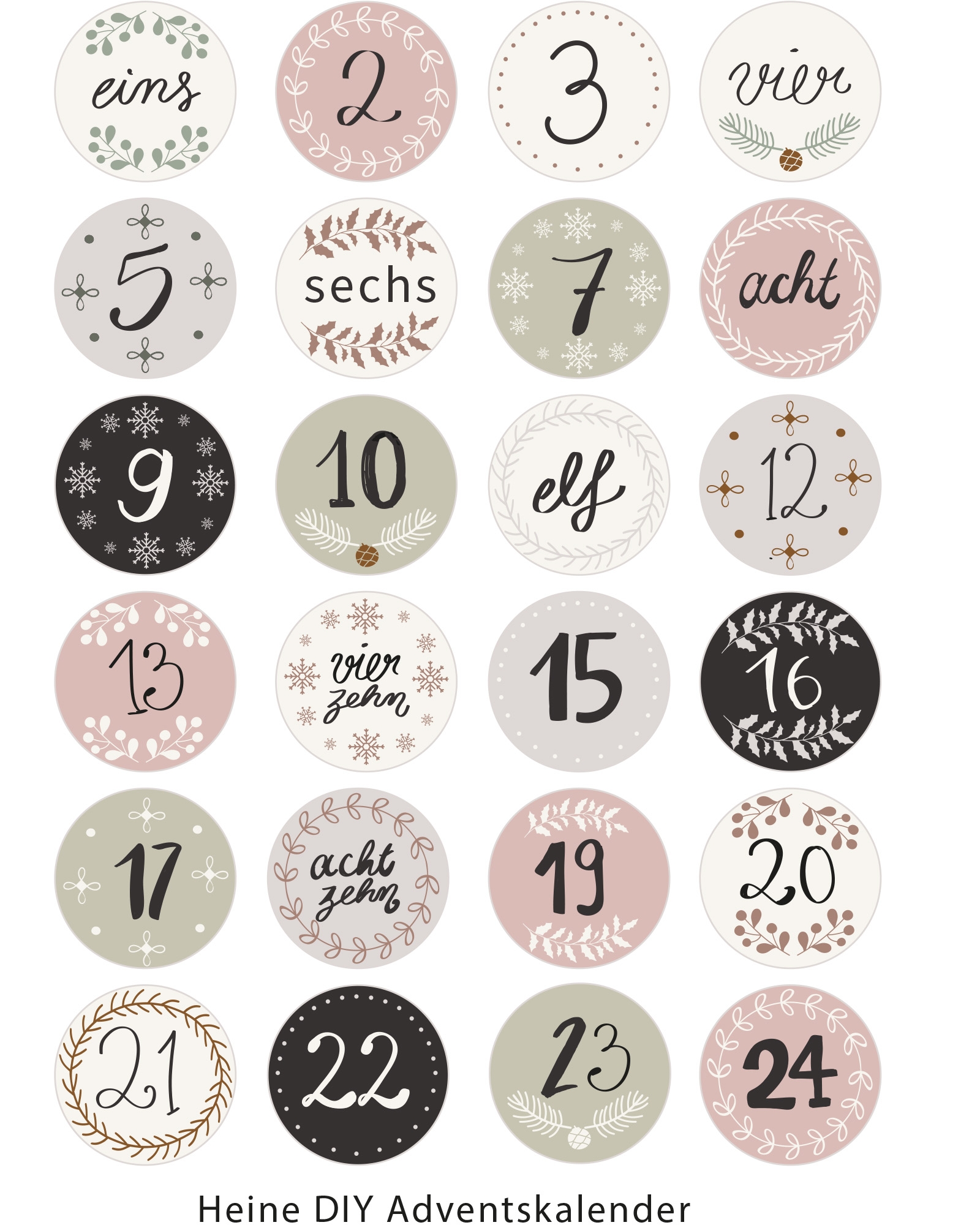 DIY Adventskalender Kostenlose Adventskalenderzahlen Zum Ausdrucken Styles Stories Der Lifestyle Living Blog Von Heine