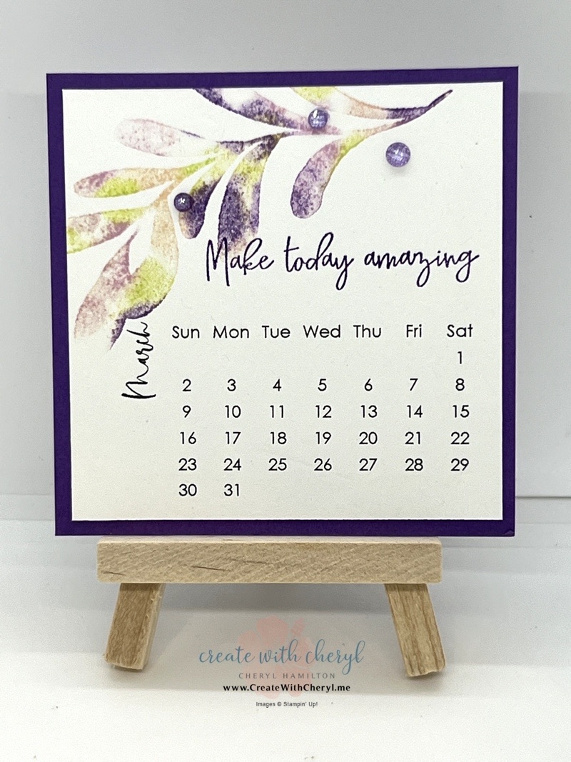 DIY Calendar Blog Hop For March You Are Beautiful Create With Cheryl Cheryl Hamilton