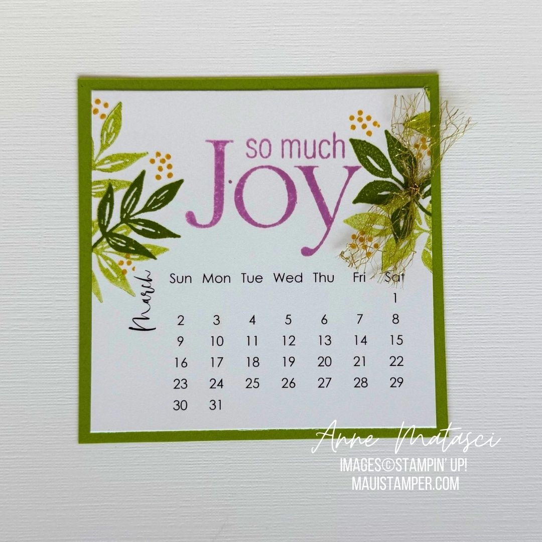 DIY CALENDAR BLOG HOP MARCH 2025 The Maui Stamper