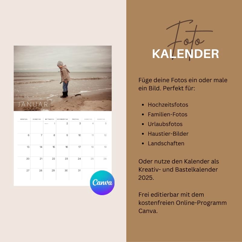 DIY Foto Kalender 2025 Zum Selbermachen