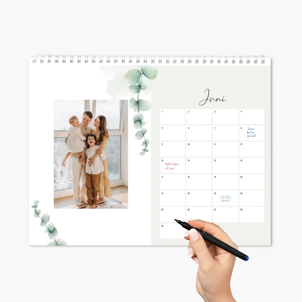 DIY Fotokalender Ohne Jahr Bastelkalender Eukalyptus Things Of Happiness