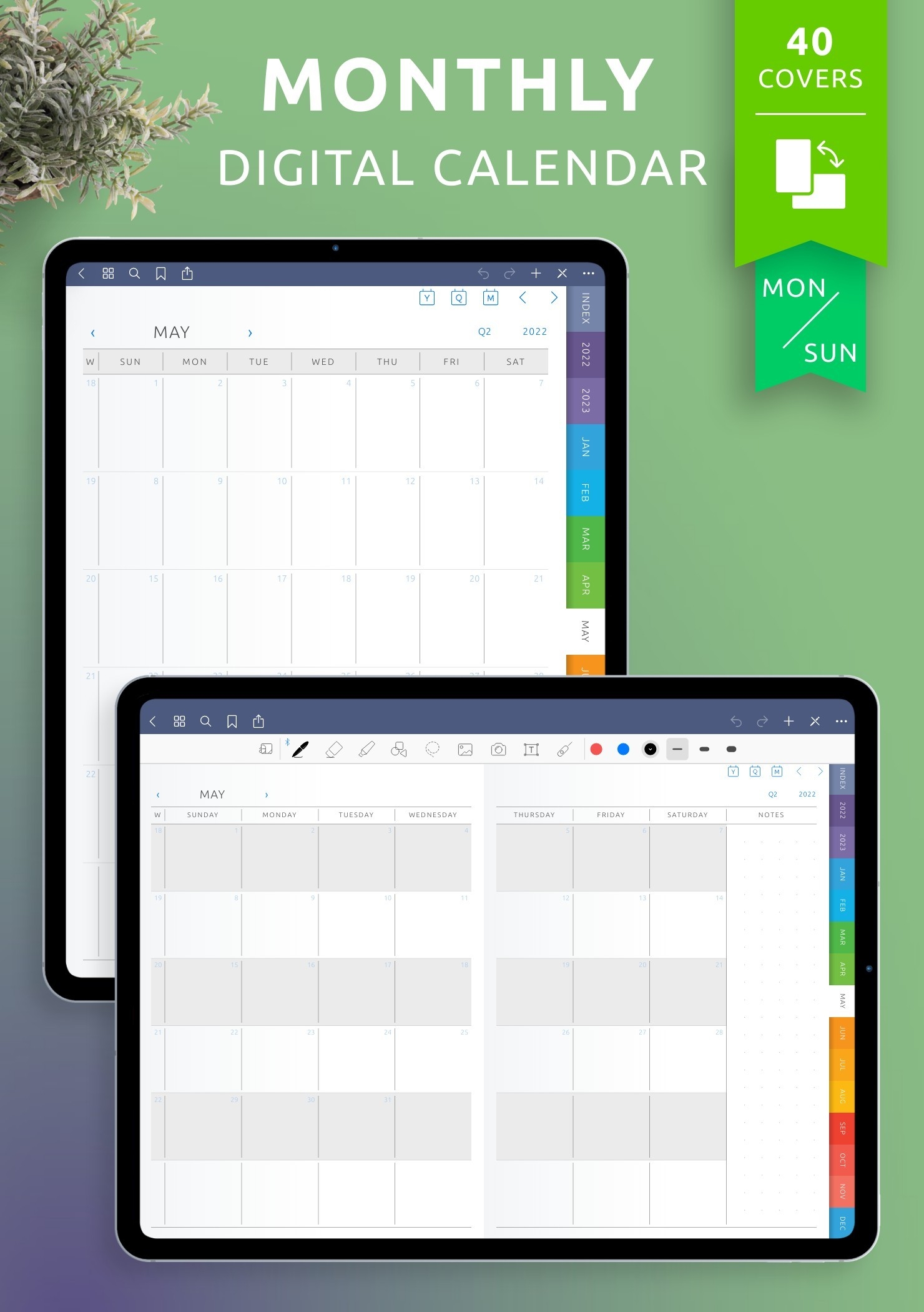 Digital Kalender Layout