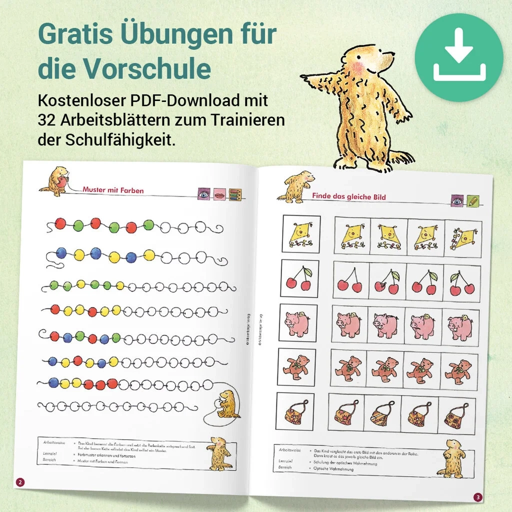 Vorschulkinder Arbeitsblätter PDF
