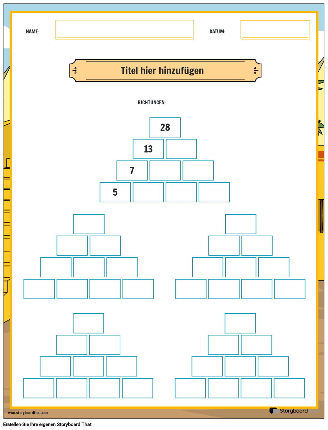 Druckbare Mathe Spiele Arbeitsbl tter Von Storyboard That Im Jahr 2025